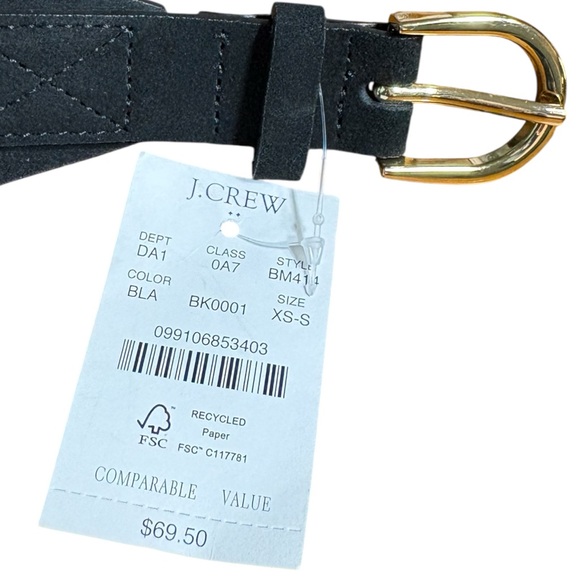 J.Crew-NWT Women’s black suede dress belt. XS-S 
Fits 27.5”-31.5” waist. New! - Picture 5 of 11